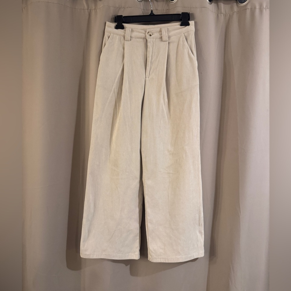 Women’s Dazy  Cream Corduroy Wide Leg Pants